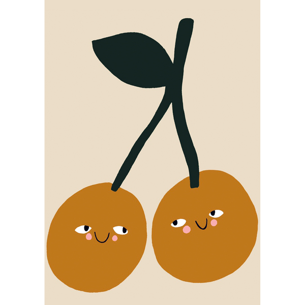 'Cherry' Hand Painted Art Print