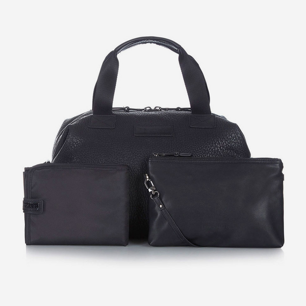 Raf Vegan Leather Holdall Baby Changing Bag (Black)