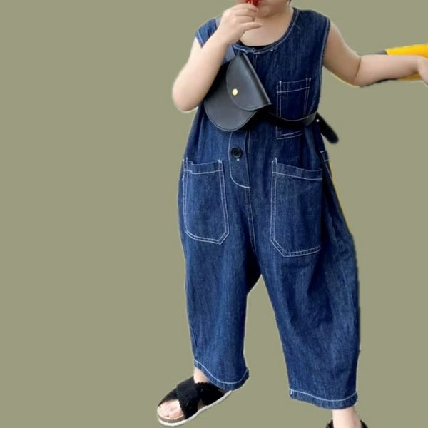 Joey Sleeveless Denim Overalls