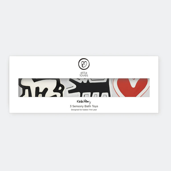 Etta Loves x Keith Haring Icons Sensory Bath Toys Pack of 3