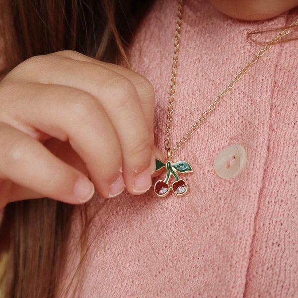 Cherry Necklace, Ring and Bracelet Set (Cherry)