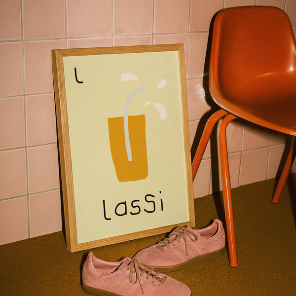 L for Lassi- Alphabet Art Print