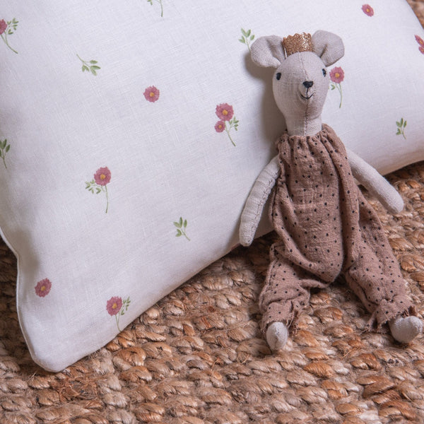 Meadow Floral Print Linen Cushion