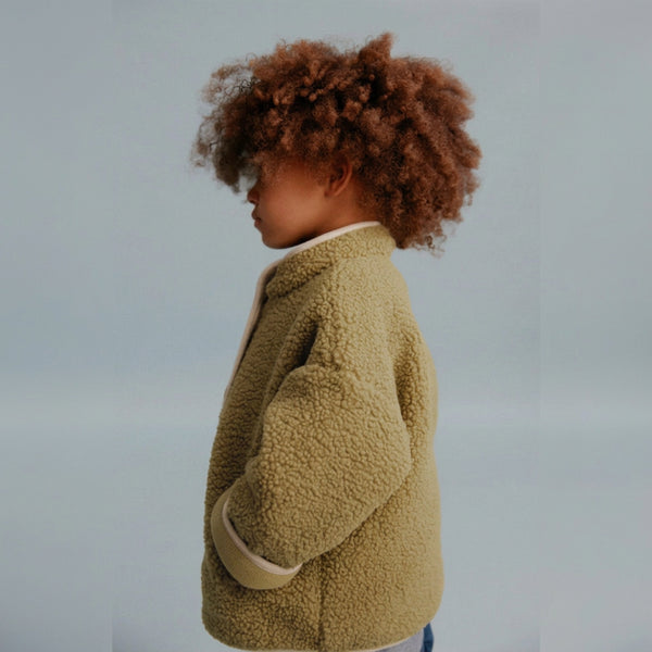 Lorah Moss Borg Teddy Button Up Jacket