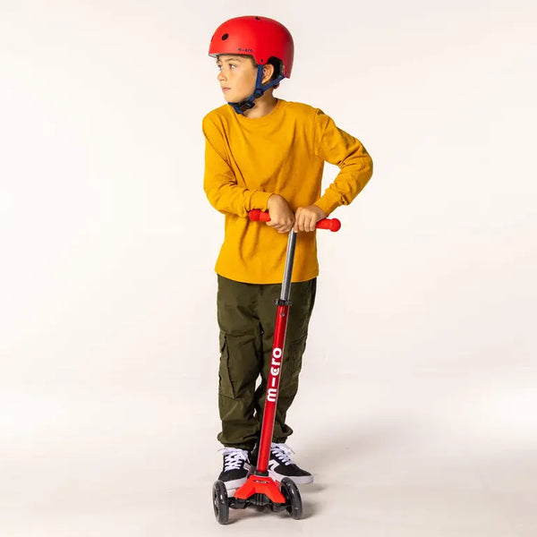 Micro Deluxe Matte Helmet (Red)