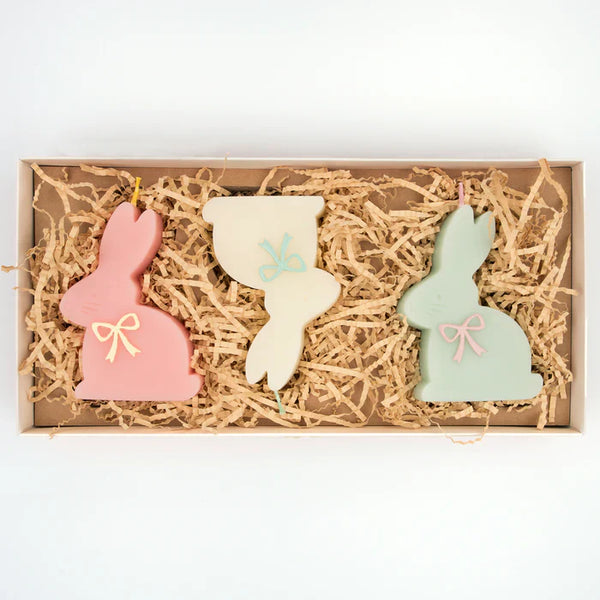 Bunny Bow Candles Pack of 3