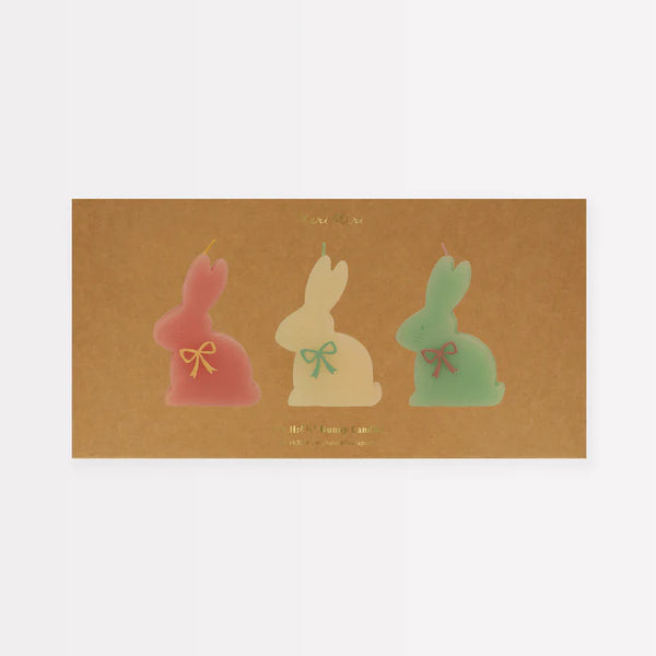 Bunny Bow Candles Pack of 3