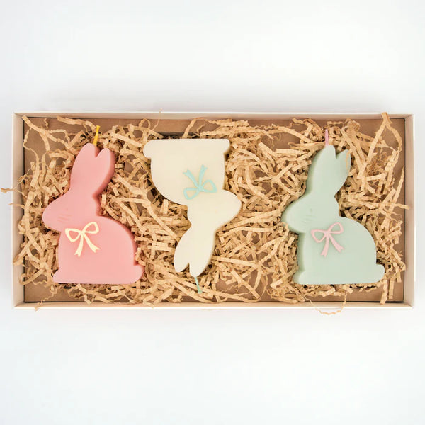 Bunny Bow Candles Pack of 3