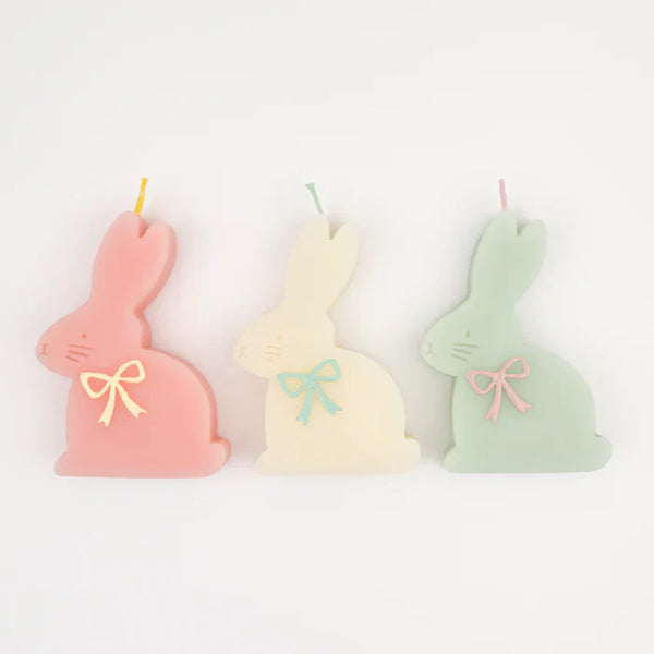 Bunny Bow Candles Pack of 3