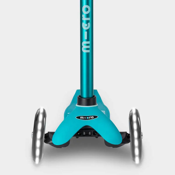 Mini Micro Deluxe Scooter with 3 LED Wheels (Aqua)
