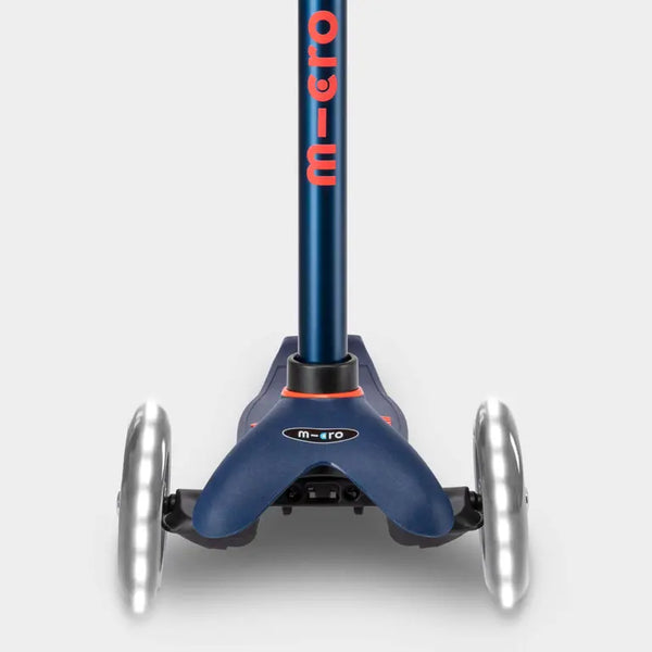 Mini Micro Deluxe Scooter with 3 LED Wheels (Navy)