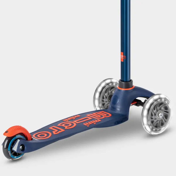 Mini Micro Deluxe Scooter with 3 LED Wheels (Navy)