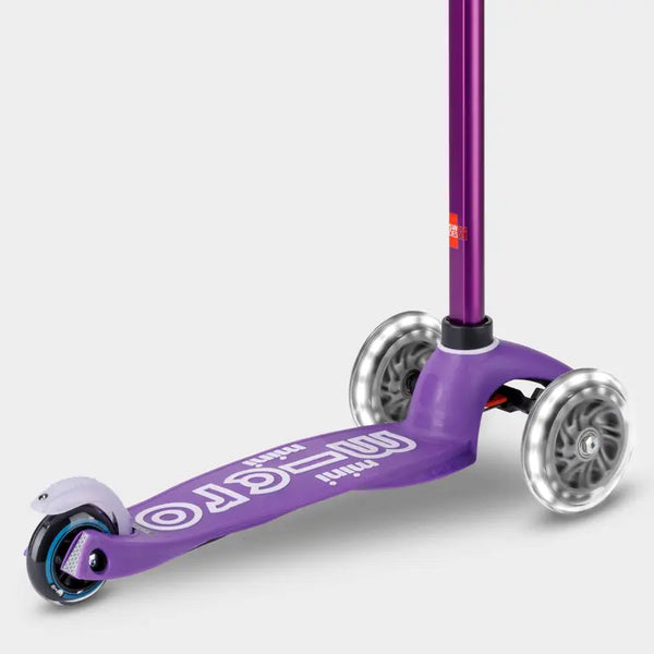 Mini Micro Deluxe Scooter with 3 LED Wheels (Purple)