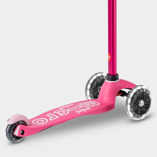 Mini Micro Deluxe Scooter with 3 LED Wheels (Pink)