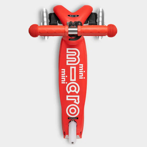 Mini Micro Deluxe Scooter with 3 LED Wheels (Red)