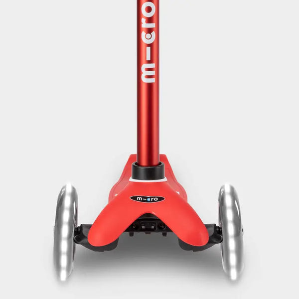 Mini Micro Deluxe Scooter with 3 LED Wheels (Red)