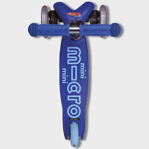 Mini Micro 3 in 1 Deluxe Scooter with Push Handle (Blue)
