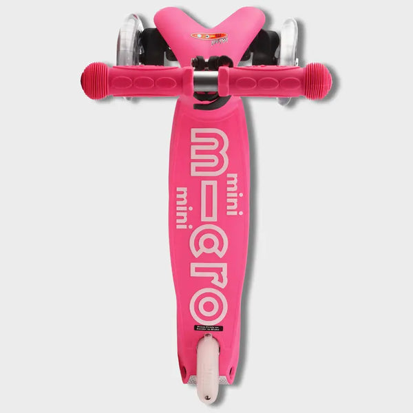 Mini Micro 3 in 1 Deluxe Scooter with Push Handle (Pink)