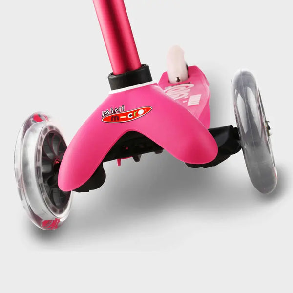 Mini Micro 3 in 1 Deluxe Scooter with Push Handle (Pink)