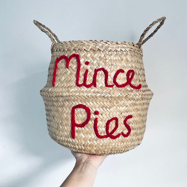 Mince Pie Handwoven Toy Storage Basket (Large)