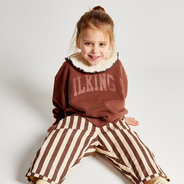 Rib Knit Detachable Frilled Collar (Oat)