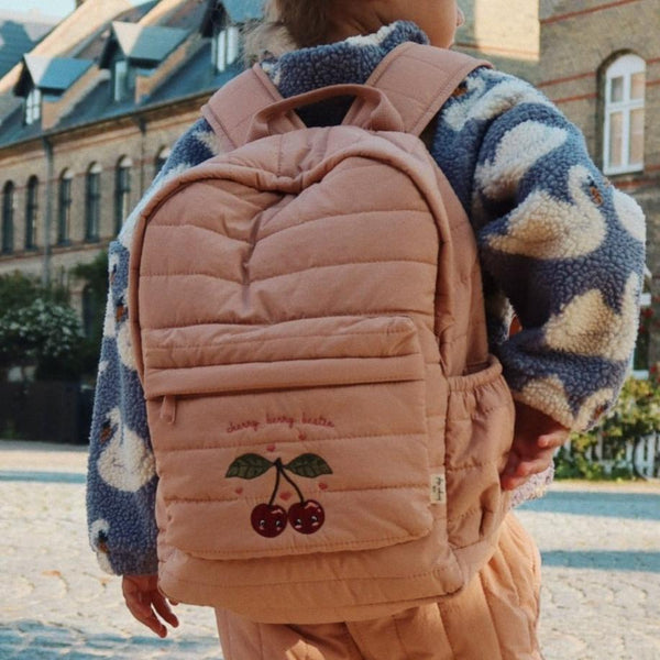 Juno Embroidered Cherry Quilted Backpack (Tuscany)