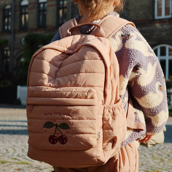 Juno Embroidered Cherry Quilted Backpack (Tuscany)