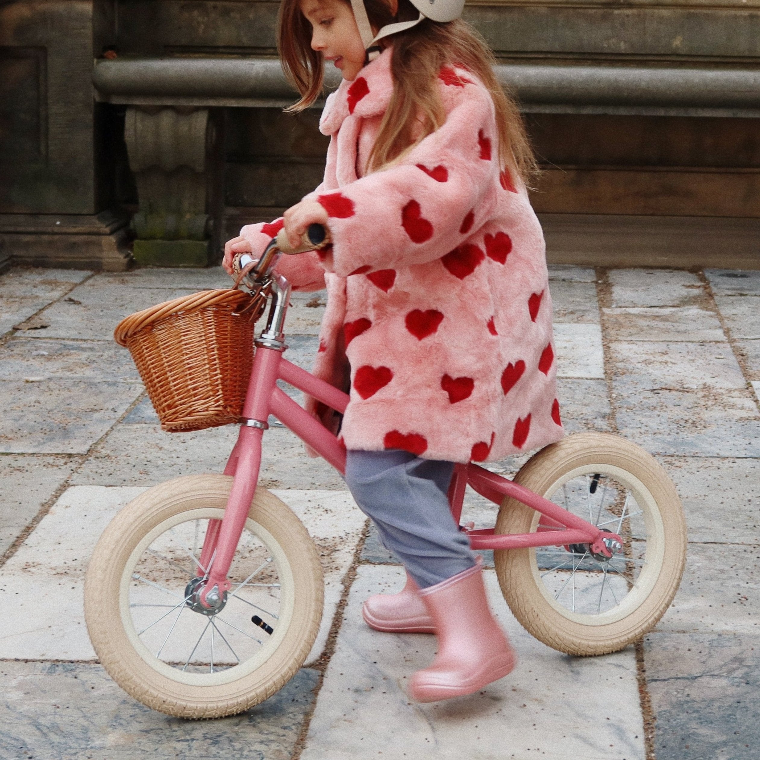 Girls balance bike with basket on sale