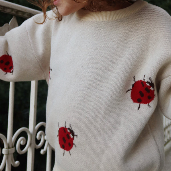 Lapis Ladybird Cotton Knitted Jumper