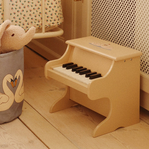 Swan Print Wooden Toy Piano