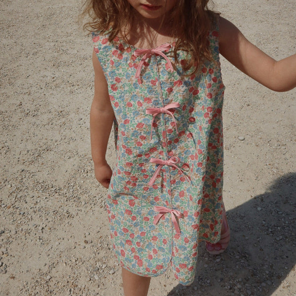 Elin Bow Front Sleeveless Cotton Summer Dress (Fiola)