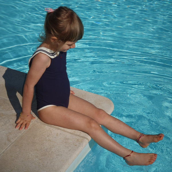 Sailor Collar Swimsuit (Navy Blazer)