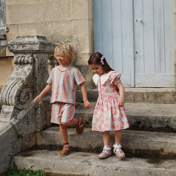 Coeur Collar Floral Cotton Summer Dress (Fleur Anglaise)