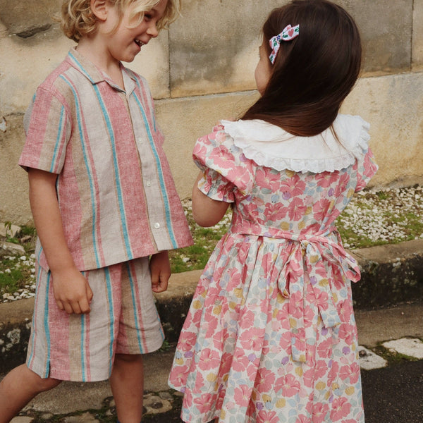 Coeur Collar Floral Cotton Summer Dress (Fleur Anglaise)