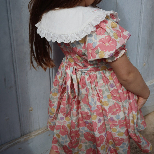 Coeur Collar Floral Cotton Summer Dress (Fleur Anglaise)