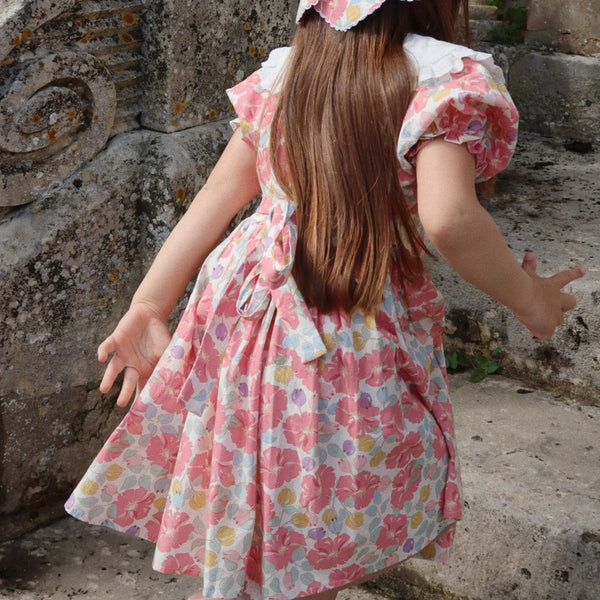 Coeur Collar Floral Cotton Summer Dress (Fleur Anglaise)