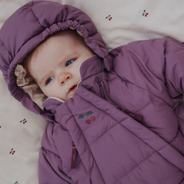 Alpi Hooded Thermo Padded Baby Pramsuit (Hortensia)