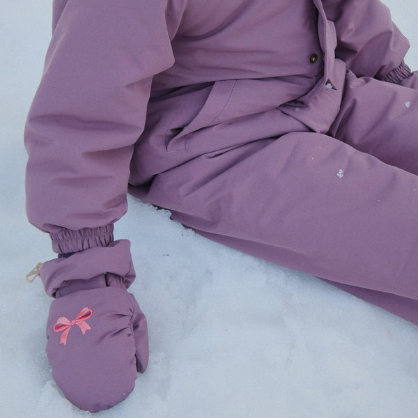 Nohr Bow Print Snow Mittens (Hortensia)