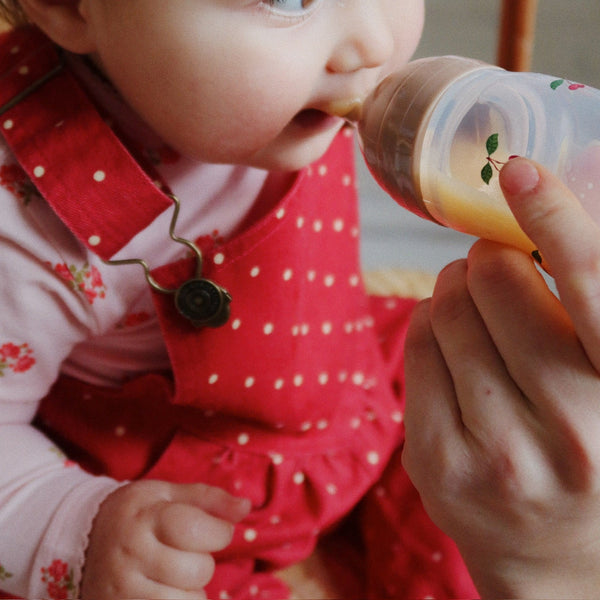 Nola Polkadot Classic Denim Dungarees (Strawberry Dot)