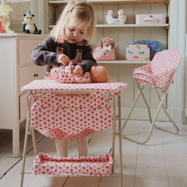 Dolls Floral Print Baby Changing Table (Rosie Rose)