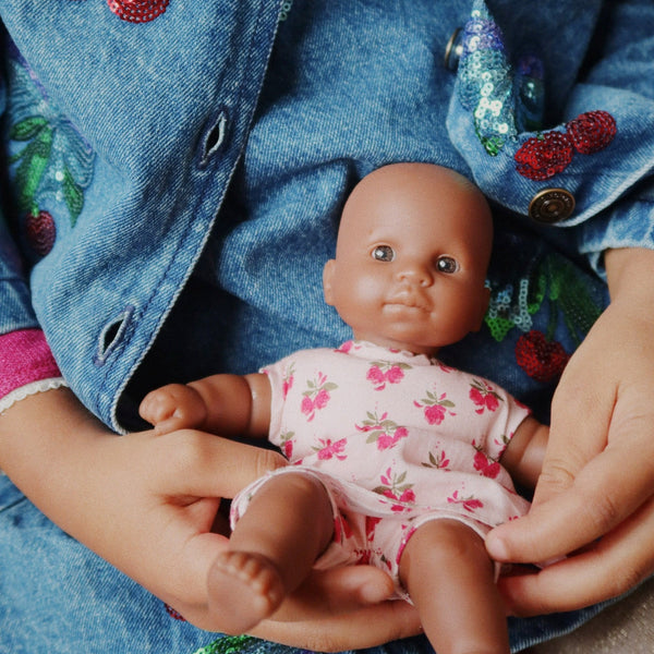 Magot Sequin Cherries Cotton Denim Jacket