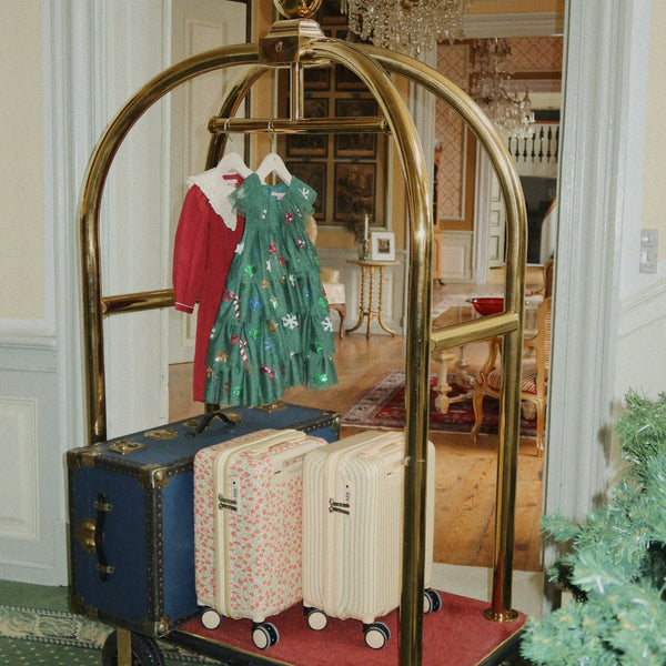 Coeur Collar Cotton Long Sleeve Dress (Red Dahlia)