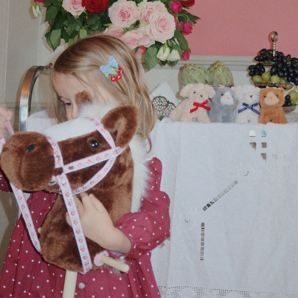 Muna Cotton Smock Polkadot Dress (Cabernet Dot)