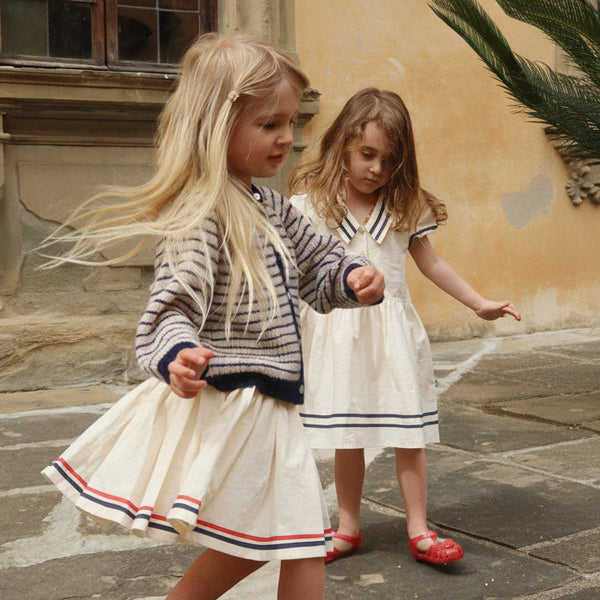 Allie Sailor Cotton Dress (Eggnog)