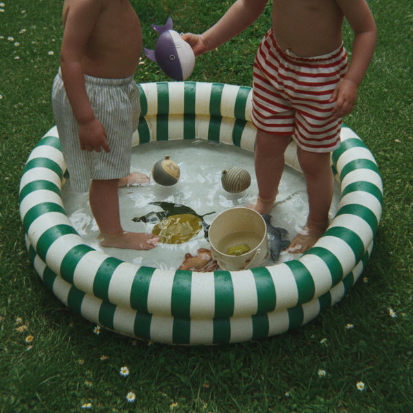 Striped Small Lemon Motif Paddling Pool (Green Stripe)