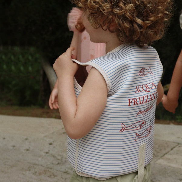 Ellis Stripe Neoprene Swim Float Vest (Stripe Blue)