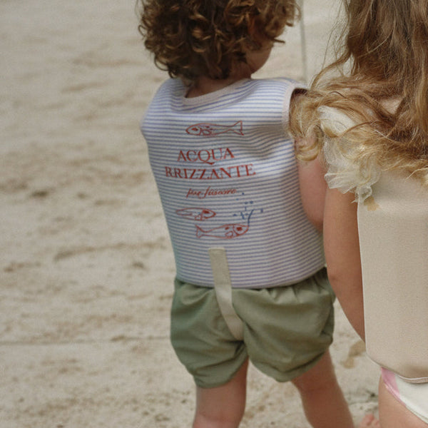 Ellis Stripe Neoprene Swim Float Vest (Stripe Blue)