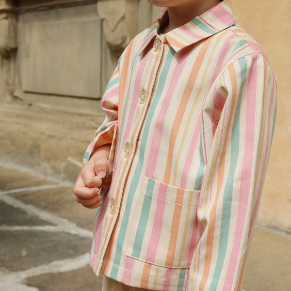 Frankie Cotton Twill Stripe Jacket (Miami Stripe)