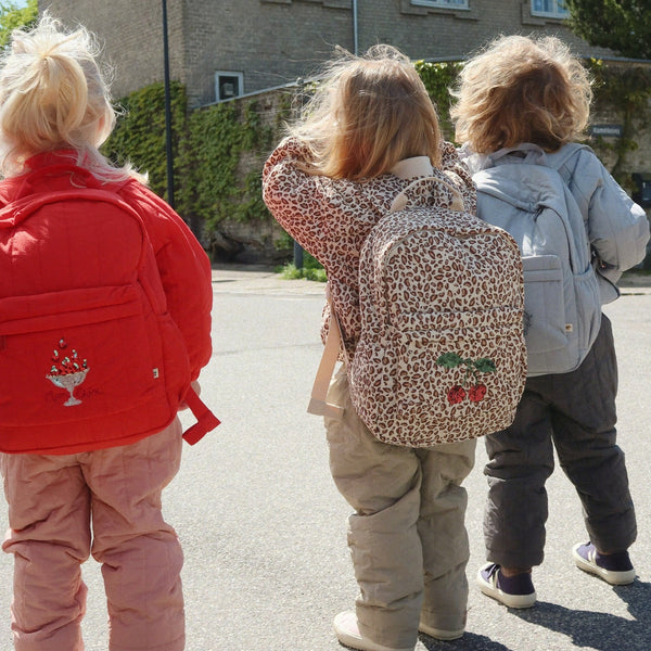 Juno Sequin Cherry Quilted Backpack (Fiery Red)