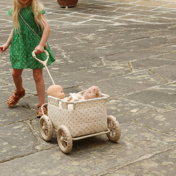 Floral Polka Dot Print Kids Stroller Wagon (Mirage)